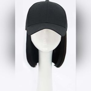 8 inch Short Straight Synthetic Bob with Cap